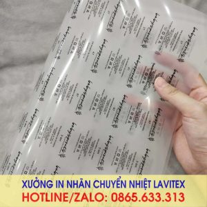 Nhãn in chuyển nhiệt thành phần vải