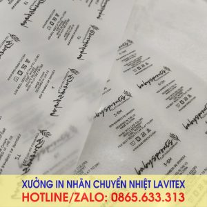 Nhãn in chuyển nhiệt thành phần vải