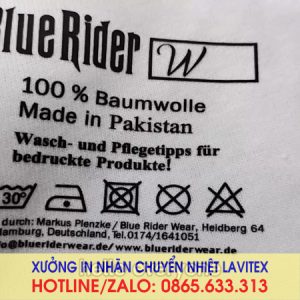 Nhãn in chuyển nhiệt Blue Rider