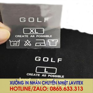 Nhãn size in chuyển nhiệt