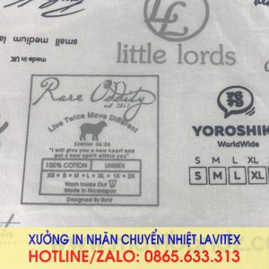 Nhãn in chuyển nhiệt sau áo