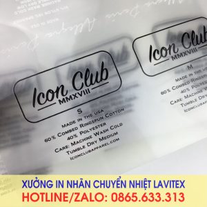 Nhãn in chuyển nhiệt sau áo