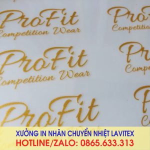 Nhãn in chuyển nhiệt vàng, ánh kim