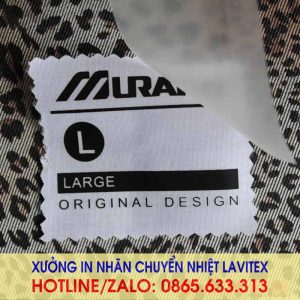 Hình ảnh nhãn chuyển nhiệt in 1 màu chất lượng cao