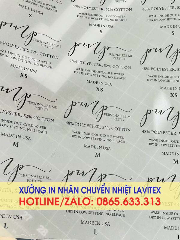 Nhãn ép in chuyển nhiệt