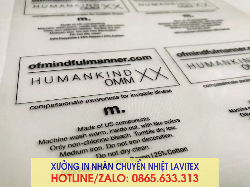 Nhãn ép in chuyển nhiệt