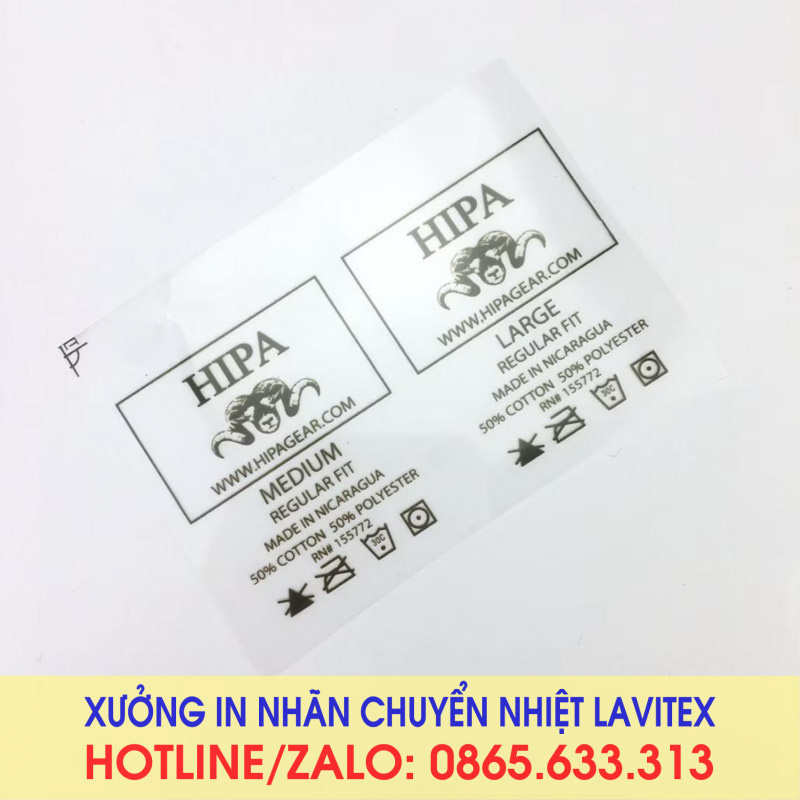 Nhãn ép in chuyển nhiệt