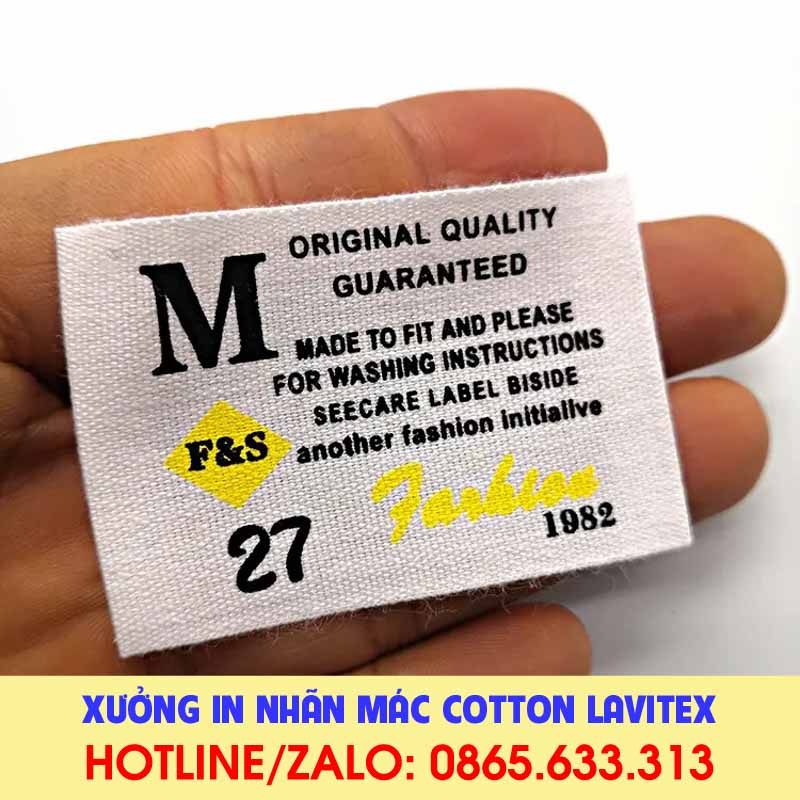 Nhãn in Cotton IDCO534