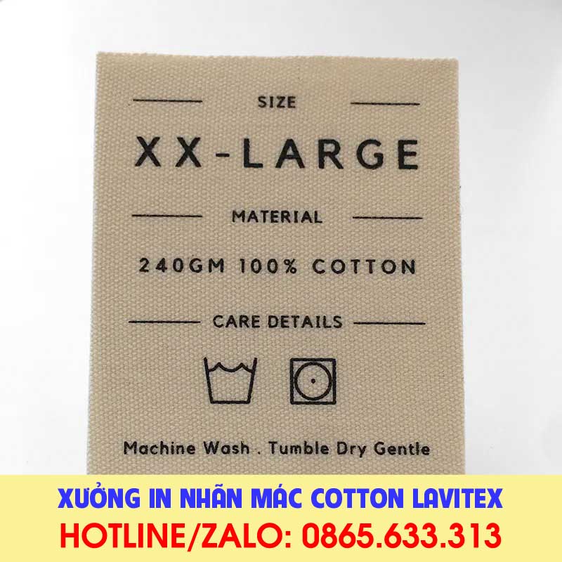Nhãn in Cotton IDCO534