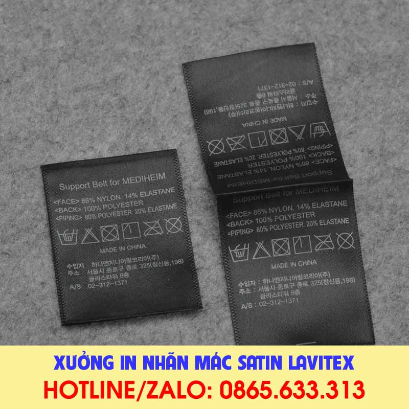 Nhãn In Satin IDST622