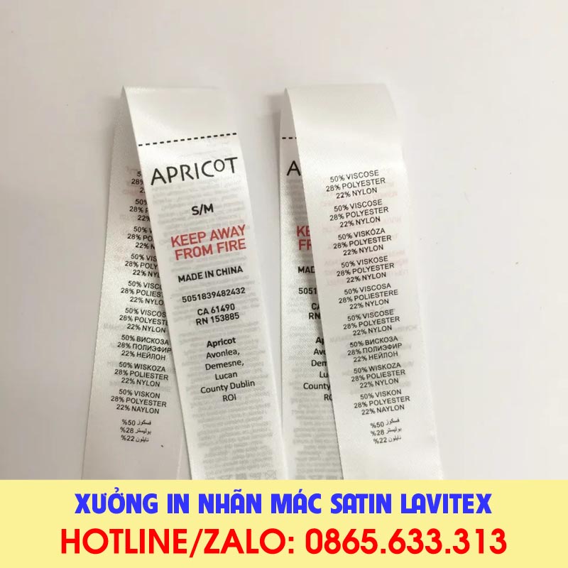 Nhãn In Satin IDST622