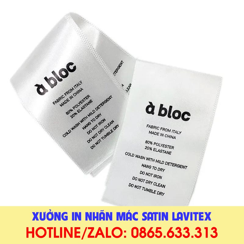 Nhãn In Satin IDST622